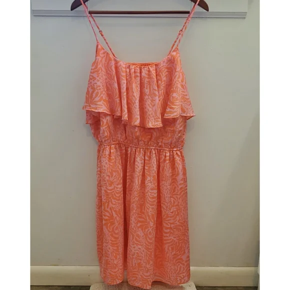 Lilly Pulitzer Pink & Coral Animal Print Dress Size XL - Picture 2 of 12